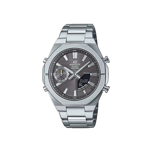 Relógio Casio Edifice ECB-S10D-8ADF Analógico/Digital Feminino - Prata/Cinza Escuro