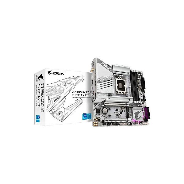 Placa-Mãe Gigabyte Z790M Aorus Elite Ice Ax DDR5 Socket LGA 1700 Chipset Intel Z790 Express ATX