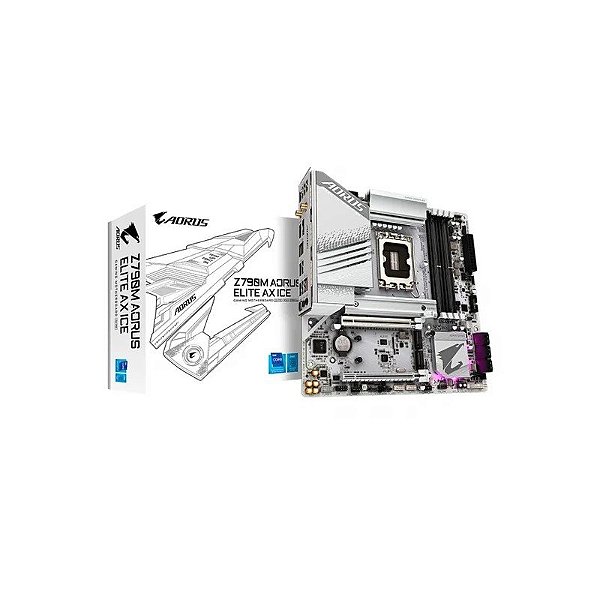 Placa-mãe Gigabyte Z790M Aorus Elite Ax Ice DDR5 Wifi Wifi HDMI DP MB 1700