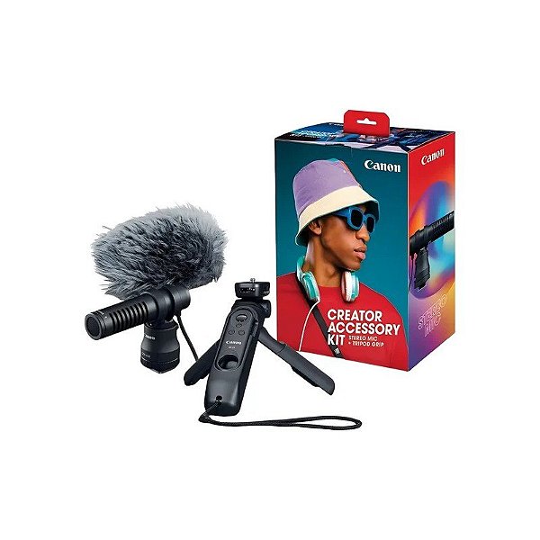 Kit de Acessórios para Criadores Canon Microfone Direcional Canon DM-E100 + Tripé HG-100TBR
