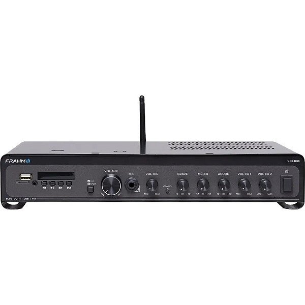 Receptor Amplificador Frahm Slim 3700 G5 APP USB/FM/SD/Bluetooth Bivolt