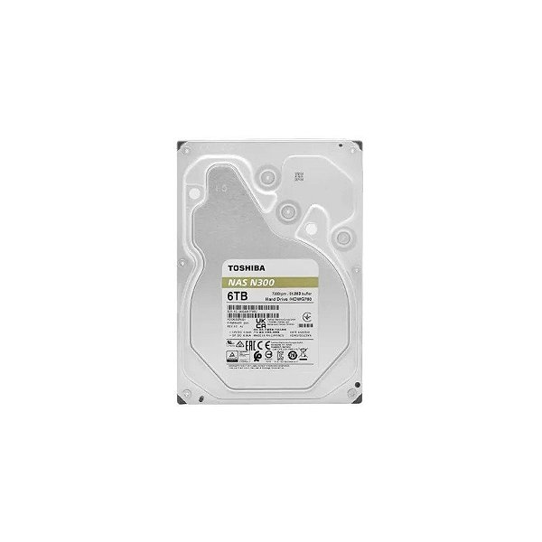 Disco Rígido SATA3 6TB Toshiba N300 HDWGT760XZSTA 7200RPM