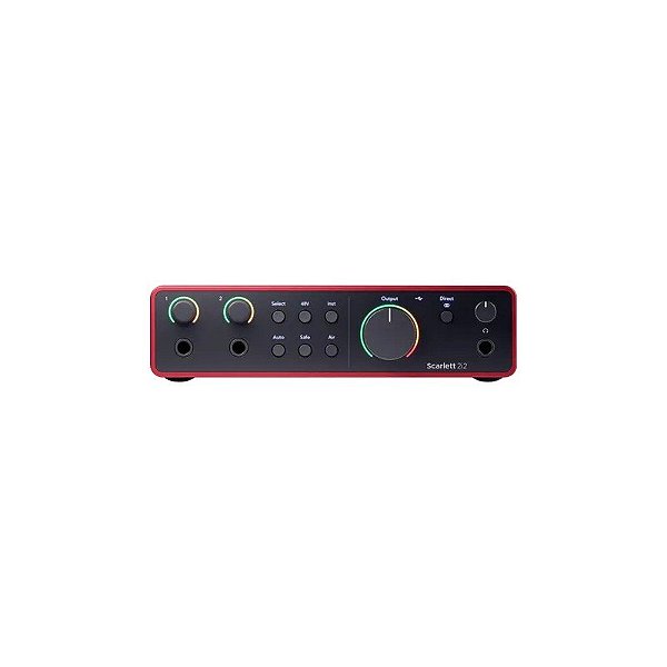 Interface Focusrite Scarlett 2I2 Vermelha