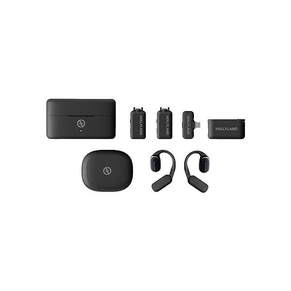 Microfone Sem Fio Hollyland Lark Max 2 Ultimate Combo - USB-C/Lightning - Recarregável - Cinza Espacial