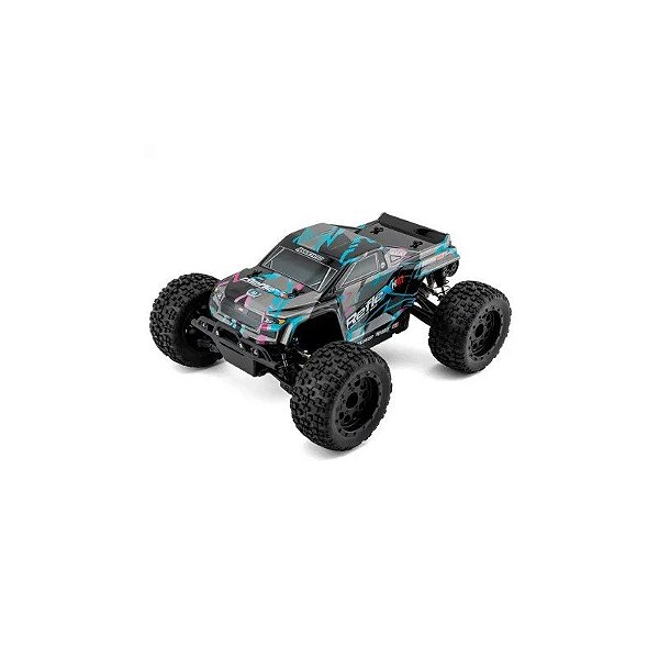 Carro Associated 1/24 Reflex 14MT 4WD Monster Preto/Prata ASC20190