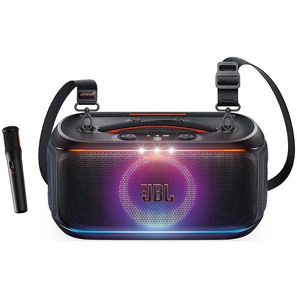 Caixa de Som JBL PartyBox On-The-Go2 com Microfone Sem Fio