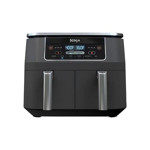 Fritadeira Air Fryer Ninja DZ201 Foodi 6 Em 1 110V - Cinza Escuro 7.6L