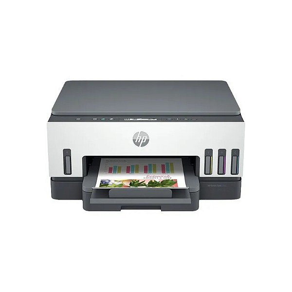 Impressora Jato de Tinta HP Smart Tank 720 6UU46A Multifuncional - Wi-Fi - USB - Bivolt - Branco