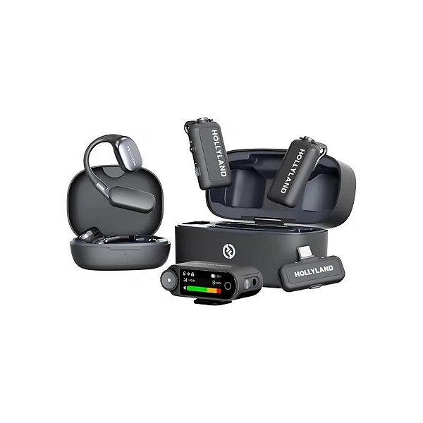 Microfone Hollyland Lark Max 2 Combinado Ultimate Cinza Espacial