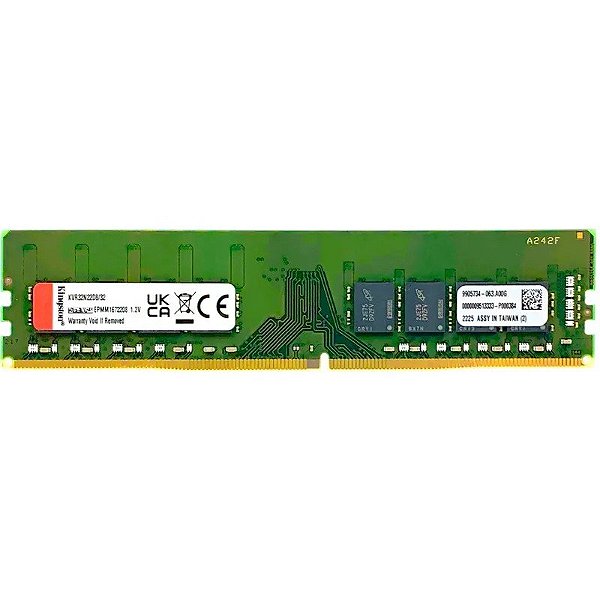 Memória Kingston 32GB 3200MHz DDR4 CL22 KVR32N22D8/32