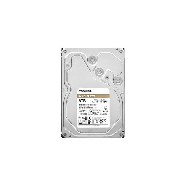 Disco Rígido SATA3 8TB Toshiba N300 HDWG780XZSTA 7200RPM