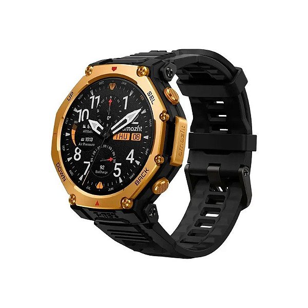 Relógio inteligente Xiaomi Amazfit T-Rex 3 Pro A2444 - Bluetooth/GPS - 48MM - Preto Dourado