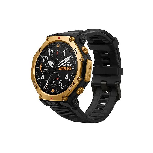 Relógio Inteligente Amazfit T-Rex 3 Pro A2444 48MM - Preto e Dourado