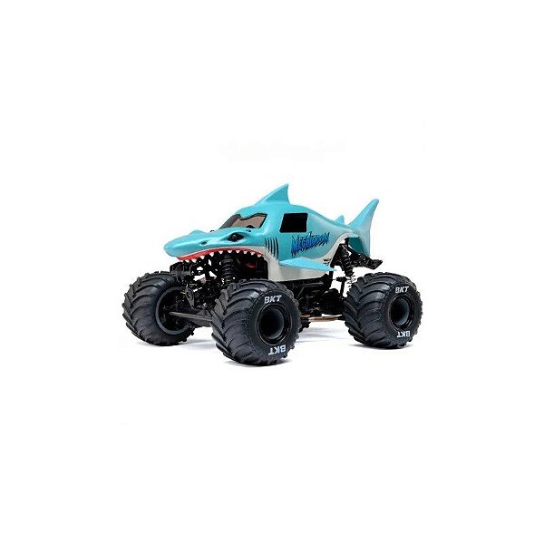 Carro Losi 1/18 Mini LMT Megalodon 2S 4WD RTR Monster Azul LOS01026T3