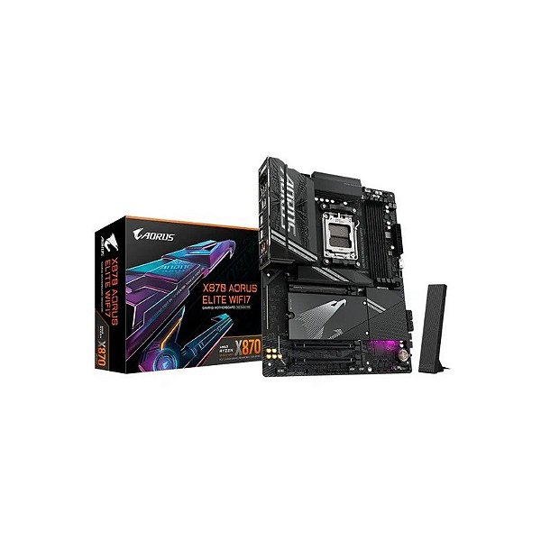 Placa-mãe Gigabyte X870 Aorus Elite AM5 com Wi-Fi 7/DDR5/HDMI/DP/USB-C