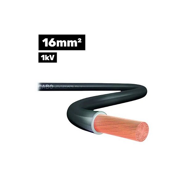 Cabo Flexível Silnax 1KV Hepr 1*16MM 100M Preto