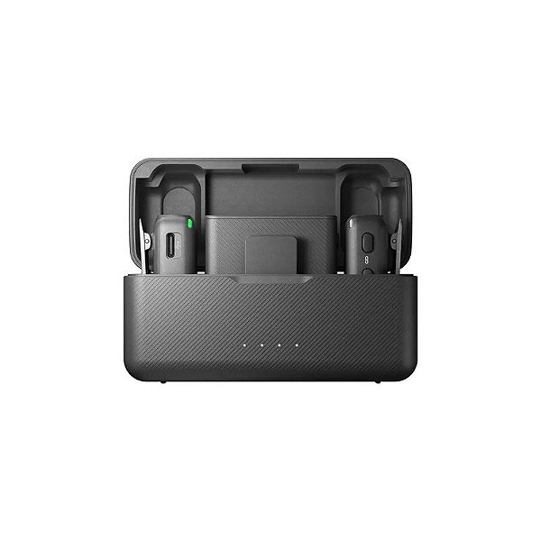 Microfone Sem Fio Dji Mic 2 (2 TX + 1 RX + Estojo de Carregamento) (FCC) - Preto