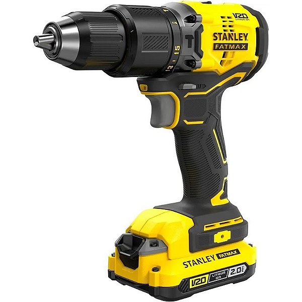 Furadeira Impacto Aparafusadora Sem Escova Stanley SBD715C2K-B2 20V - 220V/50Hz