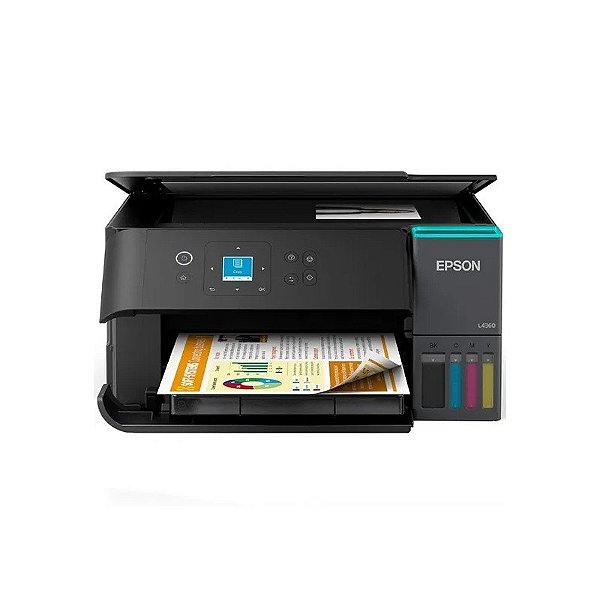 Impressora Multifuncional Epson Ecotank L4360 3 Em 1 com Wi-Fi Bivolt - Preta