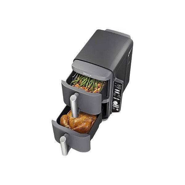 Fritadeira Elétrica Air Fryer Ninja Doublestack XL SL401 6 Em 1 110V - Cinza