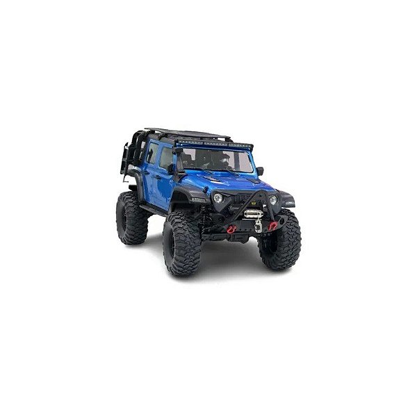Carro Wltoys 1/10 Jeep de Escalada de Força 11KM 4WD Metal Azul 104010