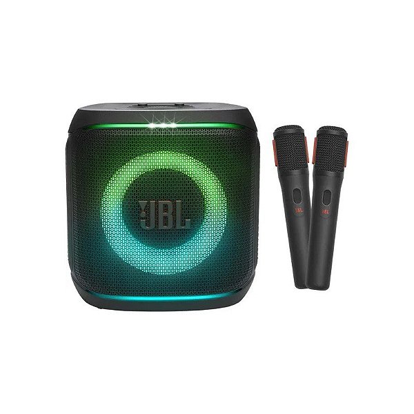 Caixa de Som JBL Partybox Encore 2 + 2 Microfones Sem Fio JBL - Preto