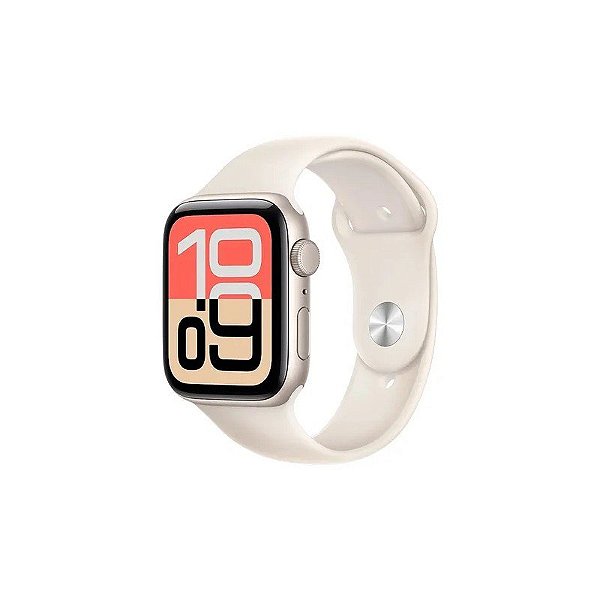 Relógio Inteligente Apple Watch SE 3 A3324 MEH34LW/A 40MM s/M GPS Starlight Aluminum/ Starlight Sport Band