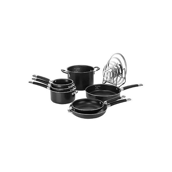 Jogo de Panelas Cuisinart N51-12BK Preto Antiaderente 12 Peças
