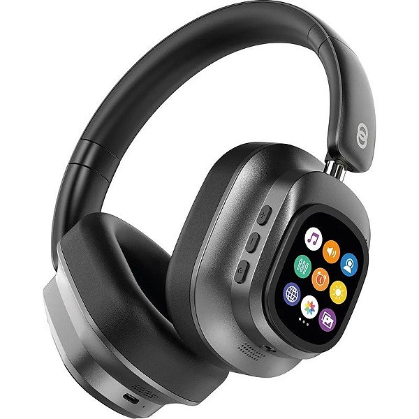 Fone de ouvido sem fio Joog Sense Pro SD10 Hybrid ANC Controle por Toque Magnético LCD - Prata