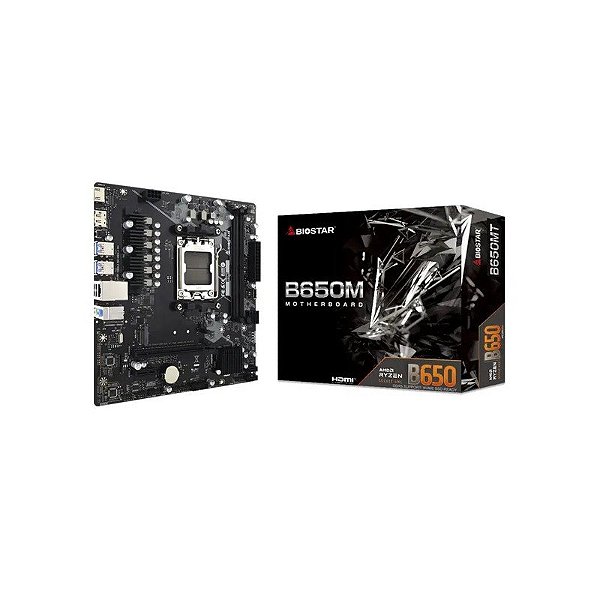 Placa-mãe AM5 Biostar B650MT HDMI/DDR5/PCI-Exp 4.0/Uatx
