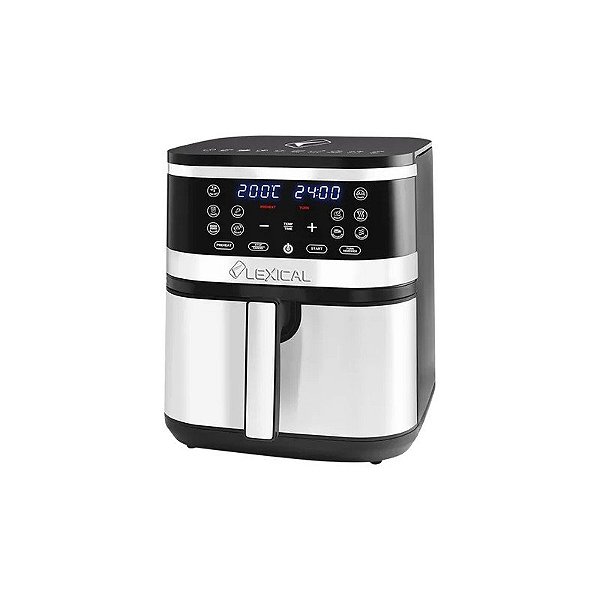 Fritadeira Air Fryer Lexical LAF-3050 8L 1800W 220V Preto/Prata