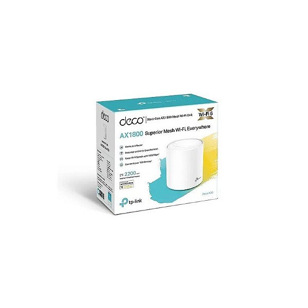 Roteador Mesh TP-Link Wifi 6 Deco X20 (1 Peça) Malha Residencial Completa AX1800