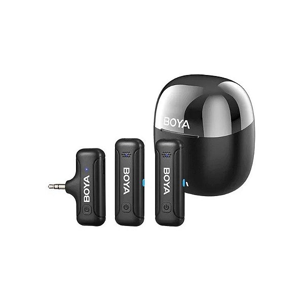 Microfone Boya BY-WM3T-M2 Sem Fio 3.5MM TRS (2TX+1RX)