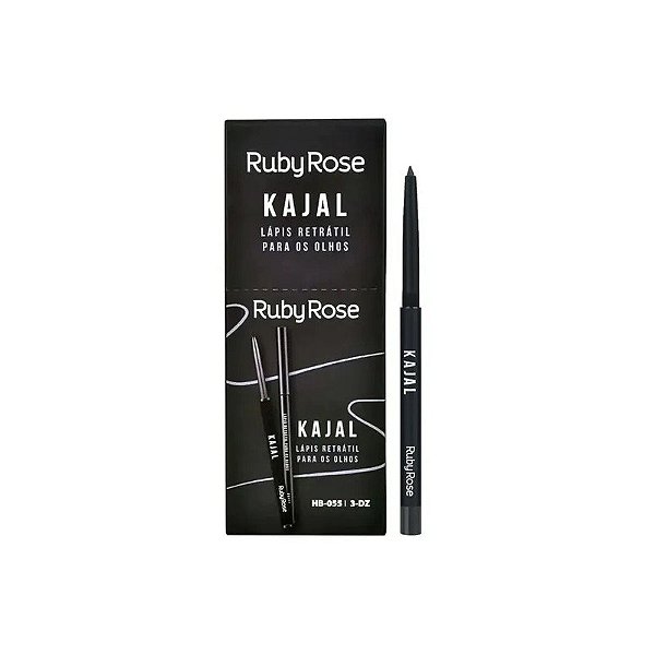 Lápis Retrátil para Olhos Ruby Rose Kajal HB-055 - 36 Unidades