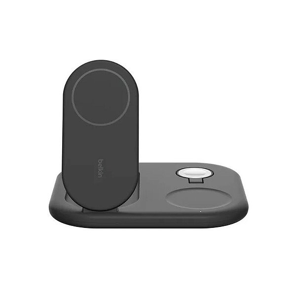 Carregador Wireless Belkin WIZ029VFBK 3 em 1 15W Boostcharge QI2 Magsafe - Preto