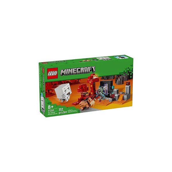 Brinquedo de Construção Lego Minecraft A Emboscada do Portal do Nether 21255 352 Peças
