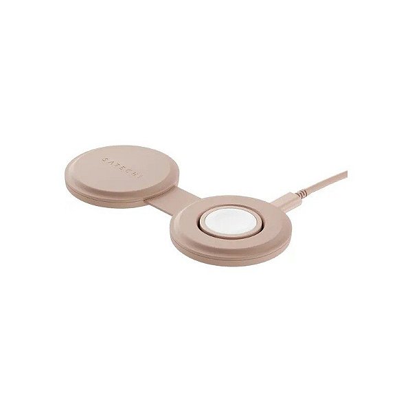 Carregador Satechi Onthego ST-QTG21R Sem Fio 2 Em 1 Rosa