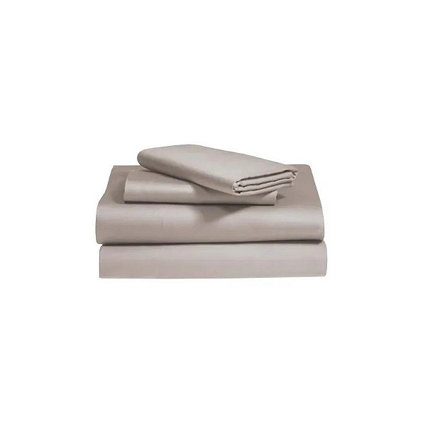 Jogo de lençóis Soho Deluxe SSQ400TENTAU 400H Queen Size Taupe 4 Peças
