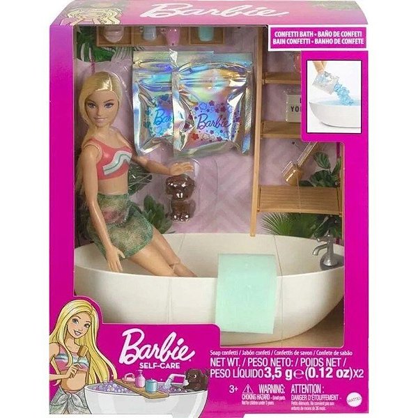 Boneca Barbie Banho de Confete Mattel - HKT92