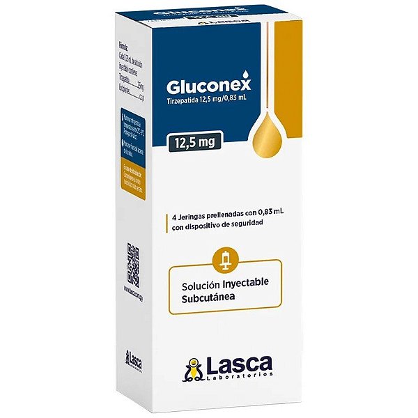 Gluconex Tirzepatida 12,5mg/0,83mL (4 Seringas pré-carregadas)