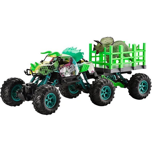 Carro controle remoto 2.4 GHz Reboque com Dino Crazon 333-ZL21142
