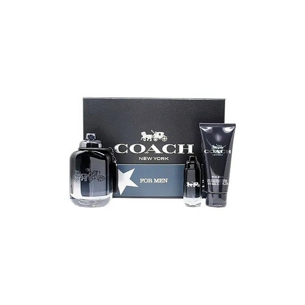 Kit Perfume Coach For Men Edt 3 Peças