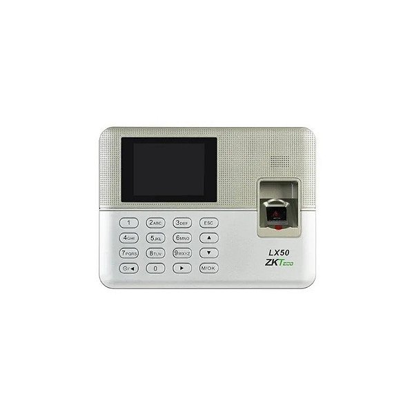 Relógio Marcador Biométrico Zkteco LX50 com Reconhecimento de Impressão Digital- Prata