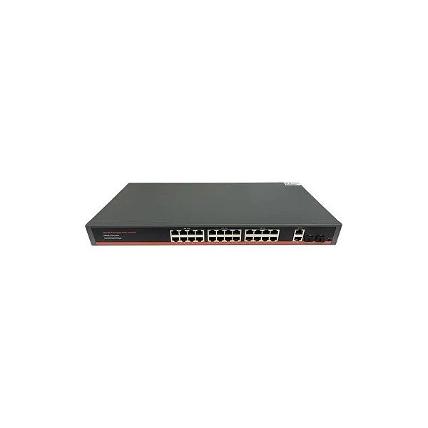 Switch Gerenciável F. PoE 24 Portas 400W 10/100/1000MBPS 2RJ45 2SFP S21-24GP2G2S