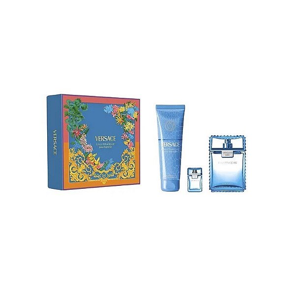 Kit Perfume Versace Água Fresca Para Homem Edt - Masculino 3 Peças