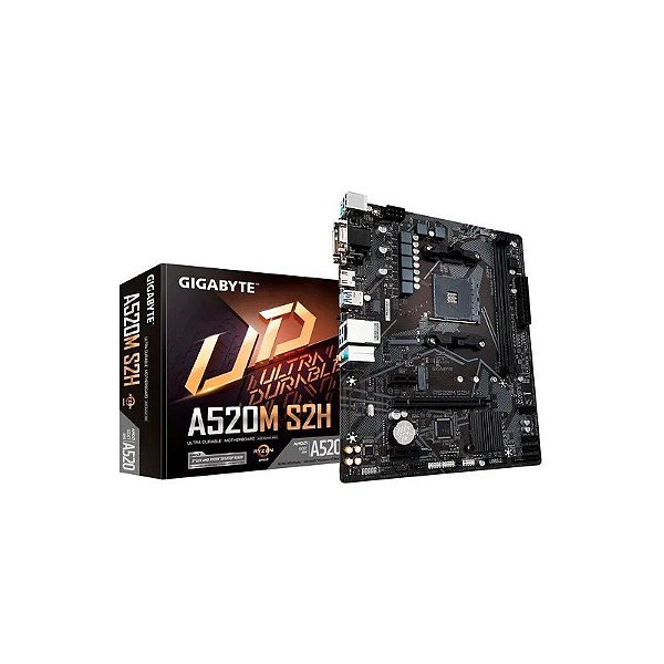 Placa Mãe Gigabyte A520M DS3H Ac DDR4 Socket AMD AM4 Chipset A520 Micro ATX