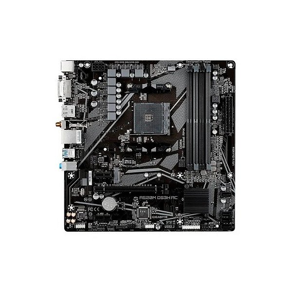 Placa-mãe Gigabyte A520M DS3H Ac DDR4/Wifi/HDMI/DP para AM4