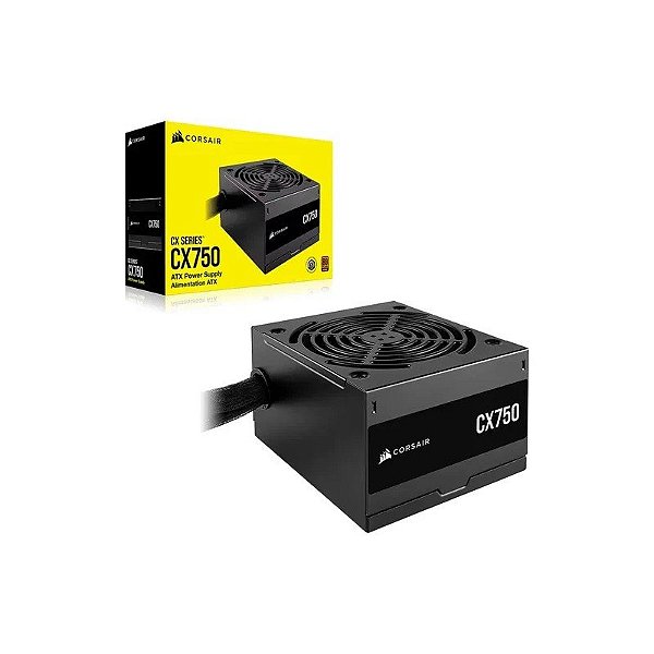 Fonte Corsair CX750 CX750 CP-9020279-Na ATX 750W 80 Plus Bronze - Preto