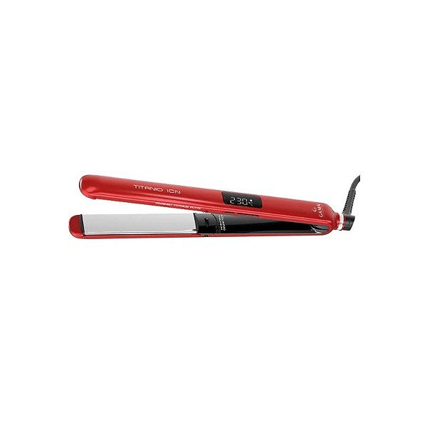 Prato de Cabelo Gama CP14 Titânio Digital 4D 230°C 2V - Vermelho