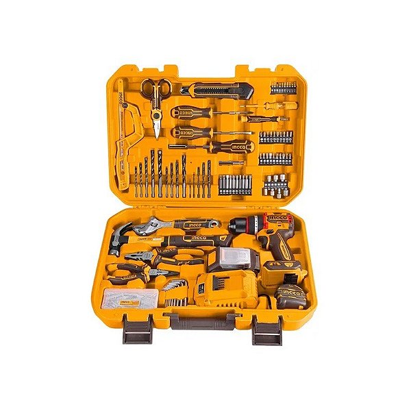 Kit Ingco 165 Peças HKTHP11651 com Furadeira 66NM 20V